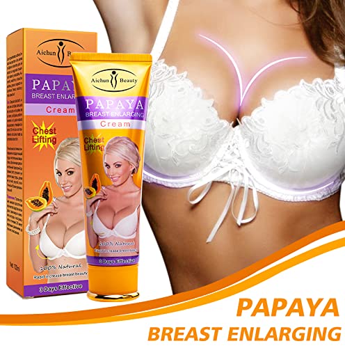 AICHUN BEAUTY Pack of 2 Papaya Breast Enlargement Essential Oil and Cream