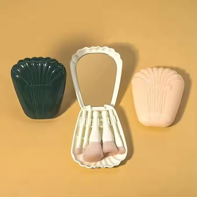 Shells Makeup Brushes 5pcs Mini Makeup Kit, Travel Set, Foundation Brush Eyeshadow Brush