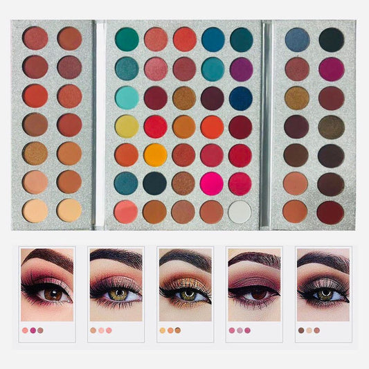 Multicolor 63 Shades Eyeshadow Palette Nude Eyeshades Matte and Shimmery eye palette High pigmented eyeshadow palette eye makeup