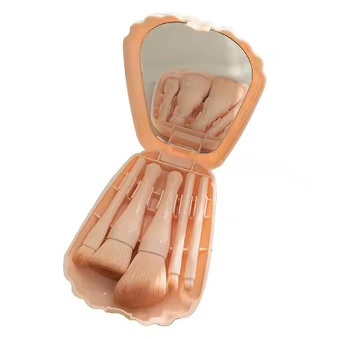 Shells Makeup Brushes 5pcs Mini Makeup Kit, Travel Set, Foundation Brush Eyeshadow Brush