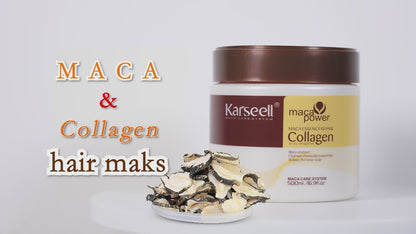 Karseell Collagen Hair Treatment Mask - Deep Repair Conditioning Argan Oil Collagen Hair Mask Essence For Dry Damaged & All Hair Types - 500ml